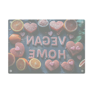 Vegan Home Tempered Glass Cutting Board Printify