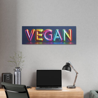 Neon Vegan Classic Stretched Canvas Printify