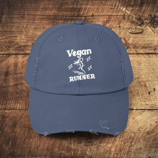 Vegan Runner Unisex Distressed Cap Printify