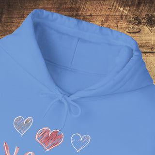 Vegan Hearts Heavy Blend™ Hooded Sweatshirt Printify