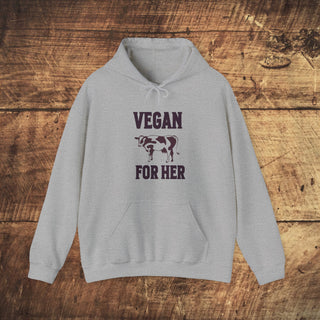 Vegan For Her Heavy Blend™ Hooded Sweatshirt Printify