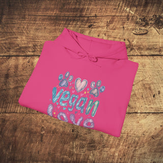 Vegan Love Heavy Blend™ Hooded Sweatshirt Printify