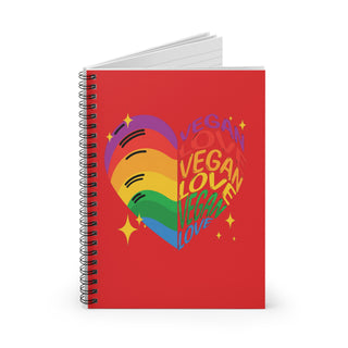 Vegan Love Spiral Notebook - Ruled Line