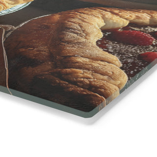 Vegan Pie Tempered Glass Cutting Board Printify