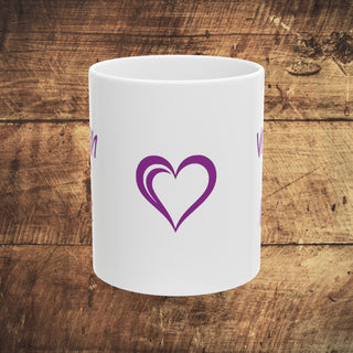 Vegan For Life Accent Coffee Mug, 11oz Printify