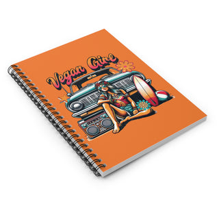 Vegan Girl Spiral Notebook - Ruled Line