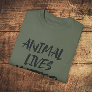 Animal Lives Matter Garment-Dyed T-shirt Printify