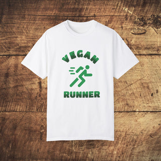 Vegan Runner Garment-Dyed T-shirt Printify