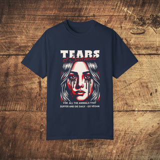 Tears of Sadness Garment-Dyed T-shirt Printify