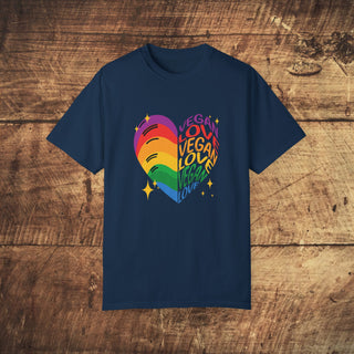 Vegan Love Garment-Dyed T-shirt Printify