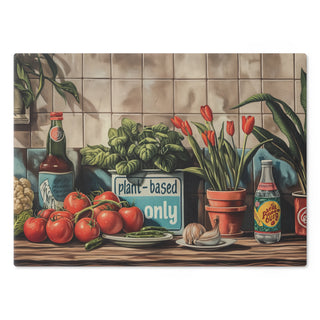 Plant-based Only Tempered Glass Cutting Board Printify