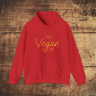 Vegan Hearts Heavy Blend™ Hooded Sweatshirt Printify