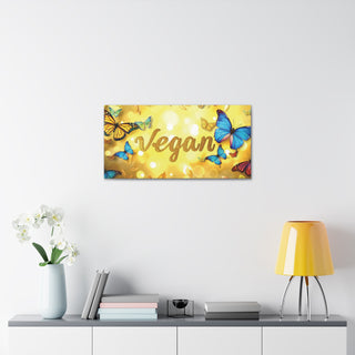 Vegan Butterflies Classic Stretched Canvas Printify