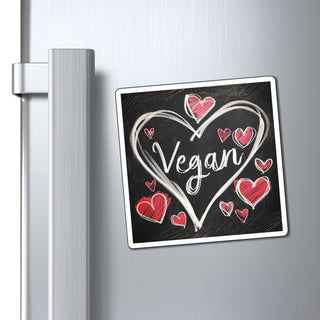 Vegan Hearts Magnet Printify