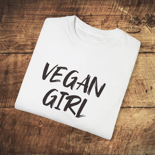 Vegan Girl Garment-Dyed T-shirt Printify