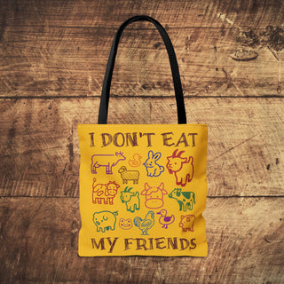 I Don't Eat My Friends Tote Bag Printify