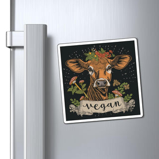 Vegan Cow Magnet Printify