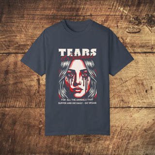 Tears of Sadness Garment-Dyed T-shirt Printify