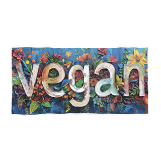 Vegan Beach Towel Printify