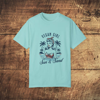 Vegan Girl Garment-Dyed T-shirt Printify