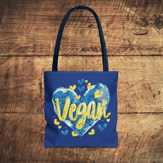 Vegan Heart Tote Bag Printify