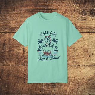 Vegan Girl Garment-Dyed T-shirt Printify