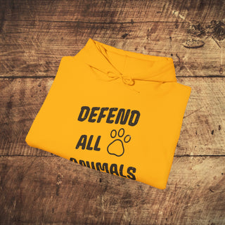 Defend All Animals Heavy Blend™ Hooded Sweatshirt Printify