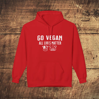 Go Vegan Unisex Midweight Softstyle Fleece Hoodie