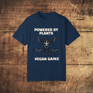 Powered By Plants Garment-Dyed T-shirt Printify