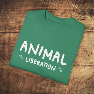 Animal Liberation Unisex Garment-Dyed T-shirt Printify