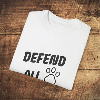 Defend All Animals Garment-Dyed T-shirt Printify