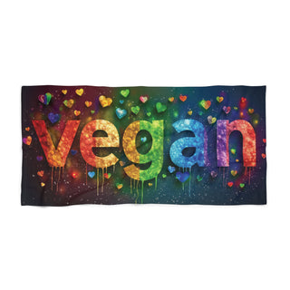 Vegan Beach Towel Printify