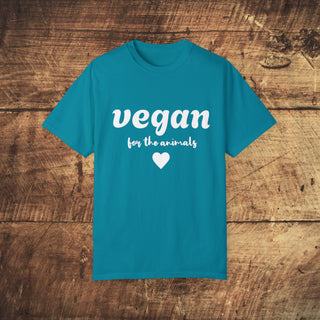 Vegan For The Animals Garment-Dyed T-shirt Printify