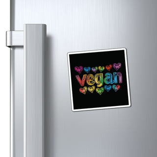 Vegan Hearts Magnet Printify