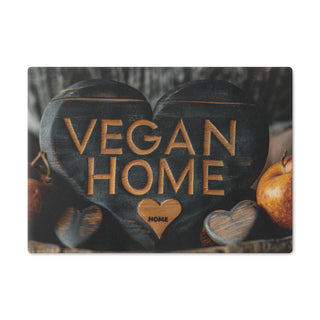 Vegan Home Tempered Glass Cutting Board Printify