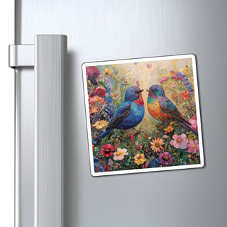 Colorful Birds Magnet Printify