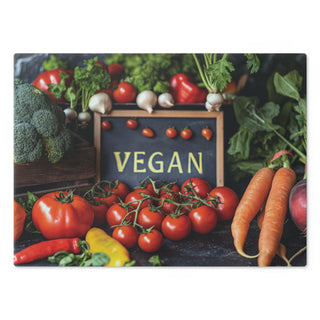 Vegan Tempered Glass Cutting Board Printify