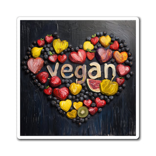 Vegan Heart Magnet Printify