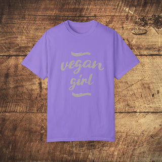 Vegan Girl Garment-Dyed T-shirt Printify