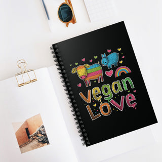 Vegan Love Spiral Notebook - Ruled Line