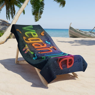 Vegan Life Beach Towel Printify