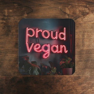 Proud Vegan Cork Back Coaster Printify