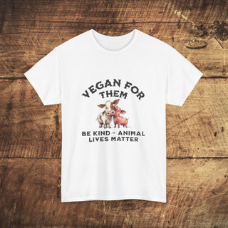 Vegan For Them Unisex Heavy Cotton Tee