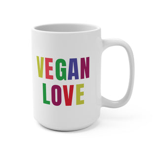 Vegan Love Coffee Mug 15oz Printify