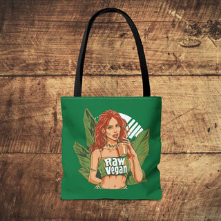 Raw Vegan Girl Tote Bag Printify