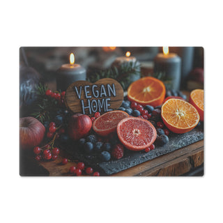 Vegan Home Tempered Glass Cutting Board Printify