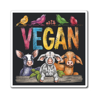 Vegan Animals Magnet Printify