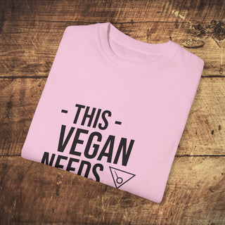 This Vegan Needs A Cocktail Garment-Dyed T-shirt Printify