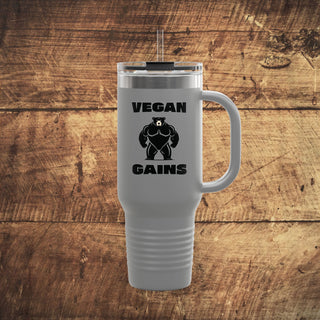 Vegan Gains Insulated Travel Mug, 40oz