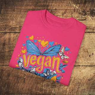 Vegan Butterflies Garment-Dyed T-shirt Printify